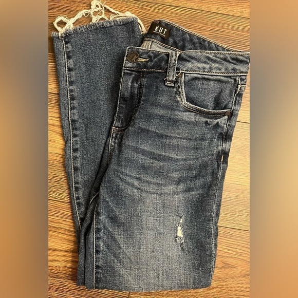 Kut From The Kloth Denim Jeans Reese Raw Hem Women's Size 2 - Picture 7 of 7